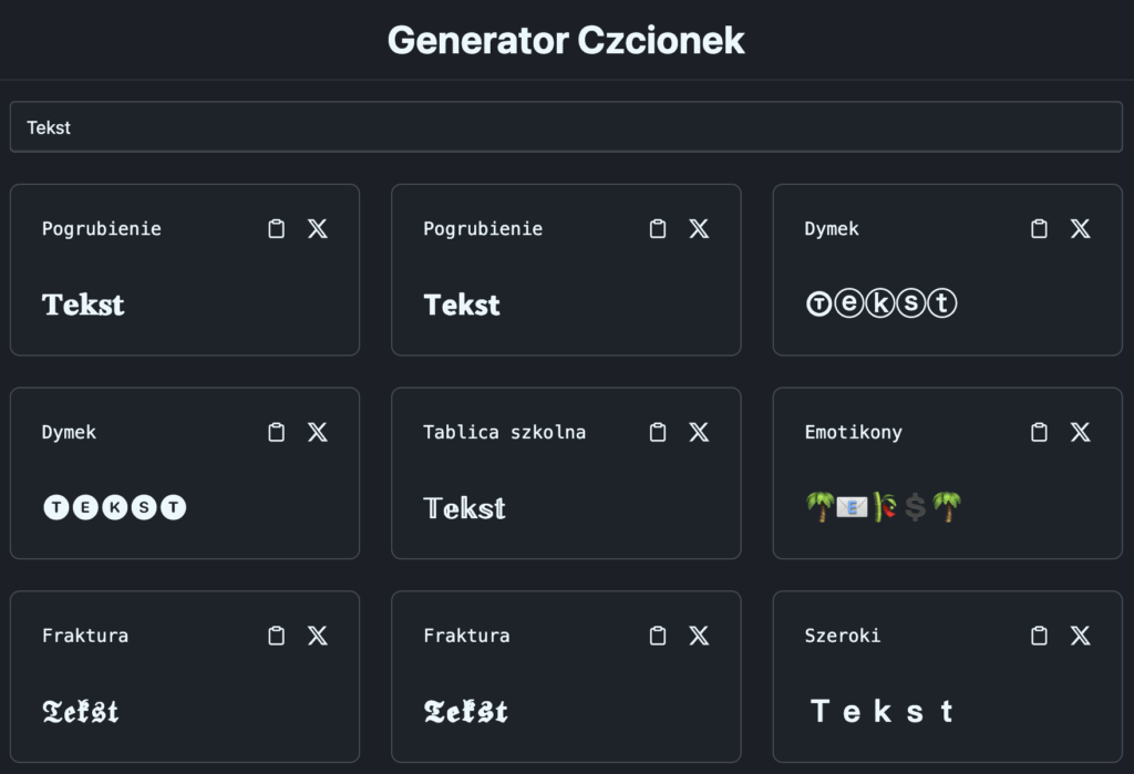 Generator Czcionek