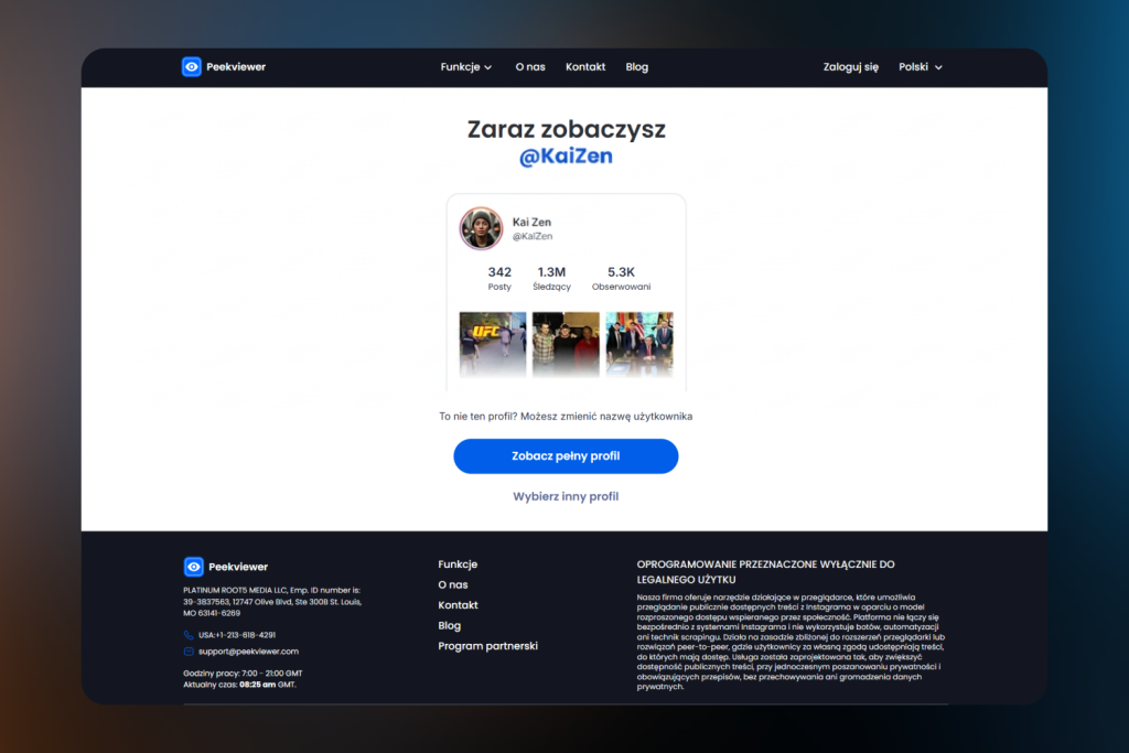 Wynik Wyszukiwania Profilu W Peekviewer